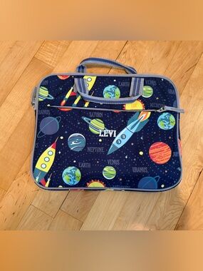 Pottery Barn Kids Navy Space Rocket Tablet Case with Multicolor Planets